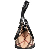Burberry Nova-Check Monogram Patent Leather Canterbury Tote Shoulder Bag
