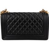 Chanel Quilted Lambskin Medium Boy Crossbody Bag