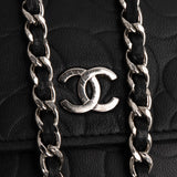 Chanel Camellia Embossed Wallet on Chain Crossbody Bag