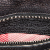 Gucci Black Pebbled Leather Bamboo Handbag