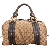 Gucci Monogram GG Canvas Interlocking G Soft Boston 35 Handbag