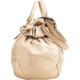 Miu Miu Vitello Lux Leather Bow Satchel Handbag