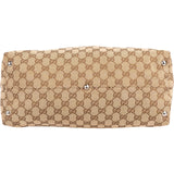 Gucci Monogram GG Horsebit Tote Shoulder Bag