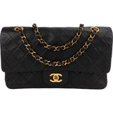 Chanel Quilted Lambskin Medium 24K Gold Double Flap Shoulder Bag