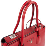 Prada Red Saffiano Leather Double Handbag