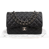 Chanel Quilted Lambskin Jumbo Double Flap Crossbody Bag