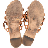 Hermès Brown Leather Thalassa Espadrille Sandals (39)