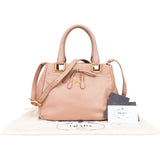 Prada Pink Calf Leather Bonnie Handbag