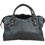 Balenciaga Dark Grey Arena Leather Classic City Handbag