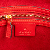 Gucci Blue Monogram GG Supreme Bicolor Leather Tote Shoulder Bag