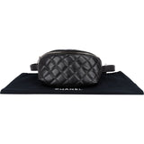 Chanel Black Quilted Lambskin Uniform Leather Belt Bag