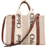 Chloé Canvas Small Woody Tote Crossbody Handbag