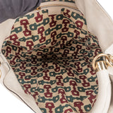Gucci Leather GG Studded Indy Bamboo Hobo Handbag