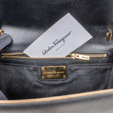 Salvatore Ferragamo Saffiano Leather Vara Bow Crossbody Bag - vintageandkickz
