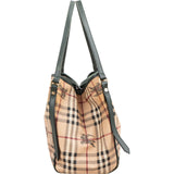 Burberry Haymarket Check Coated Canvas Equestrian Knight Hobo Shoulder Bag