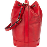 Louis Vuitton Red Epi Leather Sac Noé Grande Shoulder Bag