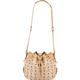 MCM Monogram Visetos Drawstring Bucket Crossbody Bag