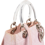 Christian Dior Nylon Cannage Transparent  Lady Dior Handbag