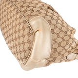 Gucci Monogram GG Metallic Leather Canvas Sukey Handbag