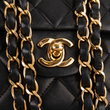 Chanel Quilted Lambskin 24K Gold Small Double Flap Shoulder Bag