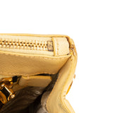 Prada Yellow Saffiano Leather Small Galleria Handbag