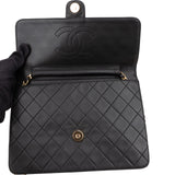 Chanel Quilted Lambskin 24K Gold Single Flap Shoulder Bag
