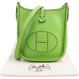 Hermès Vert Clemence Leather Evelyne PM Crossbody Bag