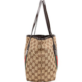 Gucci Monogram GG Canvas Patent Leather Shoulder Bag