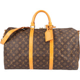 Louis Vuitton Monogram Canvas Keepall 50 Bandoulière Travel Bag