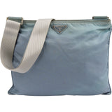 Prada Light Blue Tessuto Messenger Crossbody Bag