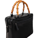 Gucci Nylon Bamboo Top Handle Handbag