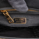 Prada Black Saffiano Leather Small Galleria Handbag