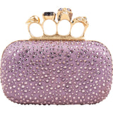 Alexander McQueen Crystal Embellished Knuckle Box Clutch Bag