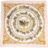 Hermès La Promenade de Longchamps Silk Carre 90 Scarf Tuch