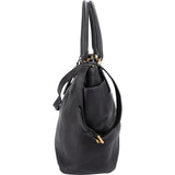 Prada Black Vitello Daino Leather Tote Handbag