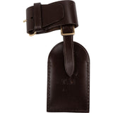 Louis Vuitton Dark Brown Leather Luggage Tag (T.H)
