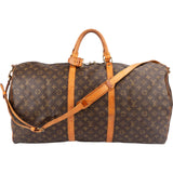 Louis Vuitton Monogram Canvas Keepall 60 Bandoulière Travel Bag