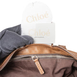 Chloé Brown Leather Paddington Pocket Satchel Studded Shoulder Bag