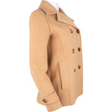 Burberry Beige Wool Pea Coat Jacket (36)