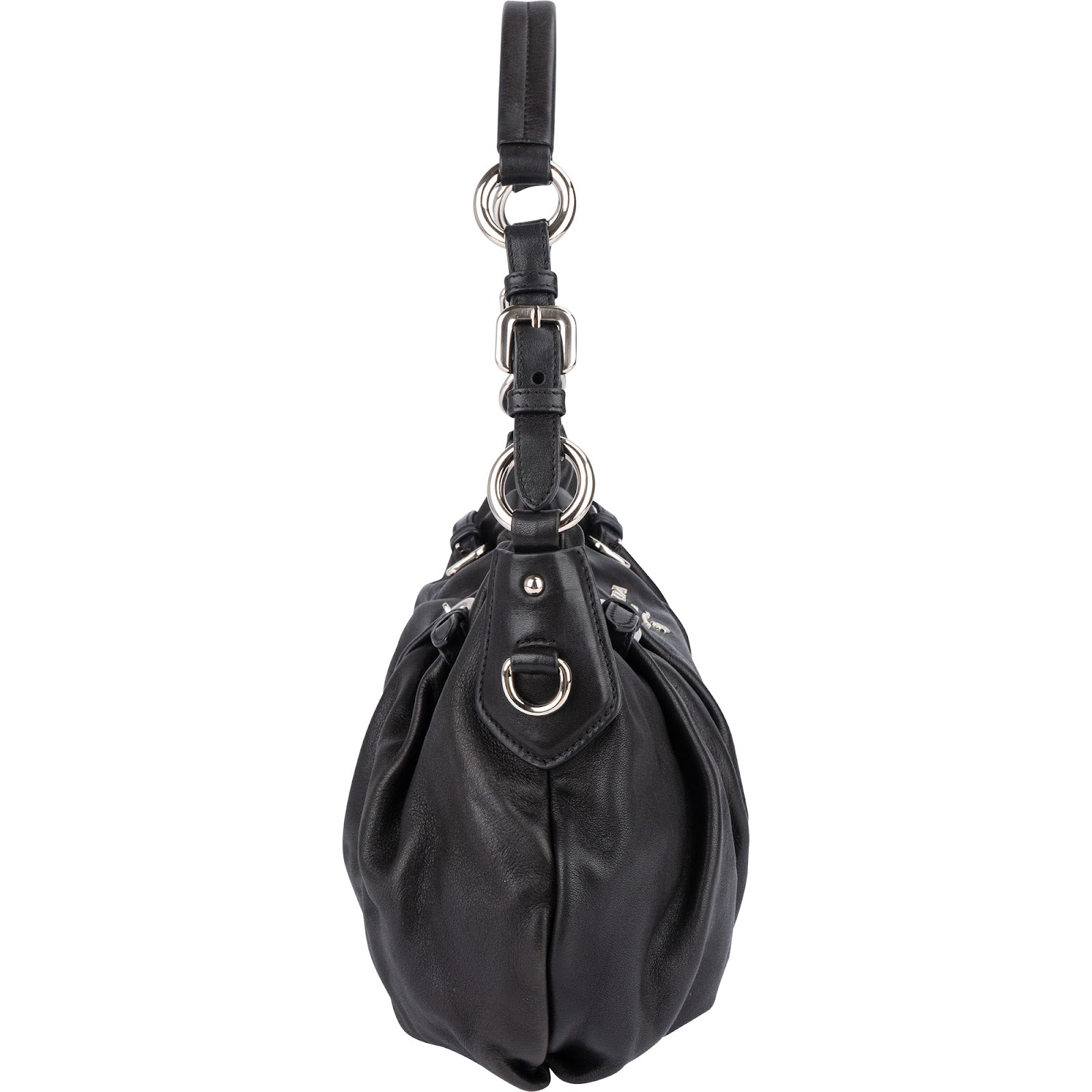 [🔄️B24 / F26] Prada Nappa Leather Gaufre Hobo Shoulder Bag - vintageandkickz