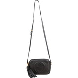 Gucci Black Pebbled Leather Soho Camera Crossbody Bag