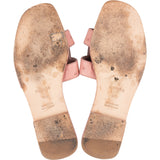 Hermès Pink Exotic Leather Ostrich Oran Sandals (38,5)