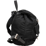 Prada Black Tessuto Nylon Triangle Backpack