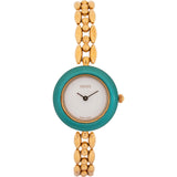 Gucci Gold Tone Change Bezel Bangle 11/12.2 Women Watch