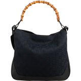 Gucci Monogram GG Canvas Bamboo Handle Shoulder Handbag