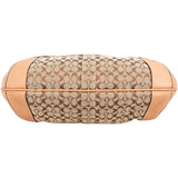 Coach Monogram Signature Pleated Hobo Shoulder Bag