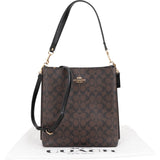Coach Monogram Signature Canvas Large Town Bucket Crossbody Shoulder Bag