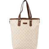 Gucci Monogram GG Beige Canvas Tote Shoulder Bag