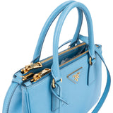 Prada Light Blue Saffiano Leather Galleria Small Handbag
