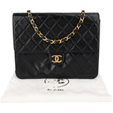 Chanel Quilted Lambskin 24K Gold Single Flap Shoulder Bag